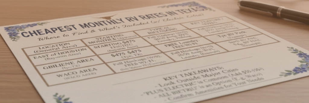 Understanding Texas Monthly RV Rate Structures