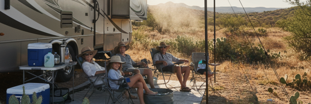 camping heat safety Texas