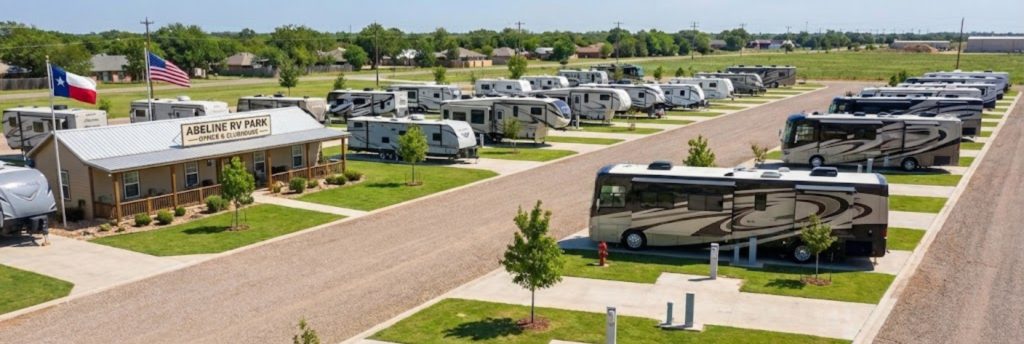 "A well-maintained RV park in Abilene TX with full hookup sites, a common option for travelers."