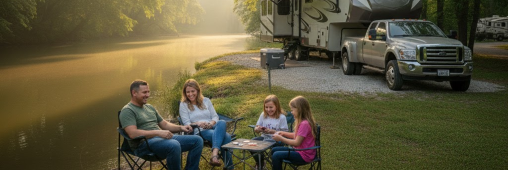 "A happy family enjoying their spacious RV site at Inez Spring Riverfront RV Park in Eastland, Texas." Excerpt: Your complete guide to RV parks in Eastland TX. Discover full-hookup sites, a unique spring-fed pool, Leon River access, and why this I-20 stop is a perfect base for exploring Central Texas. Primary Keyphrase: rv parks eastland tx Keyphrase Synonyms: Eastland Texas RV parks, RV camping Eastland County, full hookup RV Eastland, Leon River RV park, I-20 RV stop Eastland Alt Text for Featured Image: "A large, modern RV parked at a full-hookup site under shade trees at Inez Spring Riverfront RV Park in Eastland, Texas."